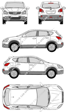 Nissan Qashqai combi, 2007–2014 (Niss_141)