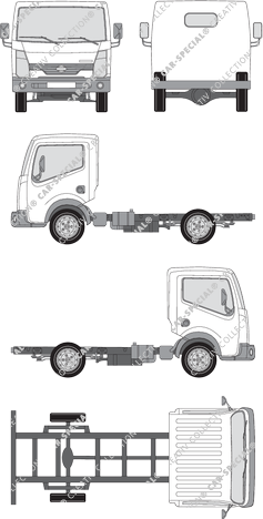 Nissan CabStar Chasis para superestructuras, 2007–2013 (Niss_145)