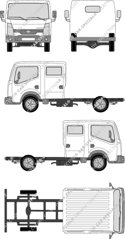 Nissan CabStar Chassis for superstructures, 2007–2013 (Niss_148)