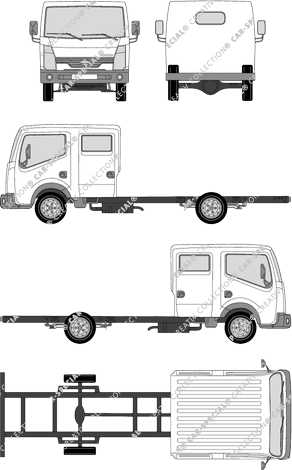 Nissan CabStar Chassis for superstructures, 2007–2013 (Niss_149)