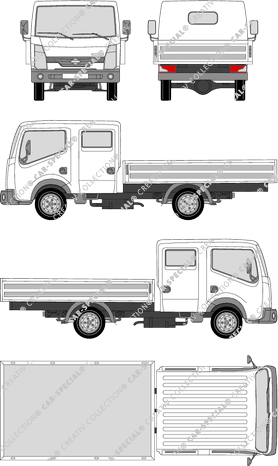 Nissan CabStar, pont, L2, double cabine (2007)