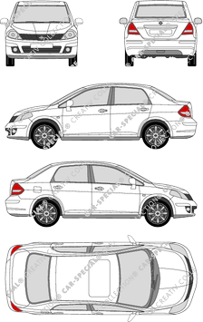 Nissan Tiida Limousine, 2007–2011 (Niss_155)