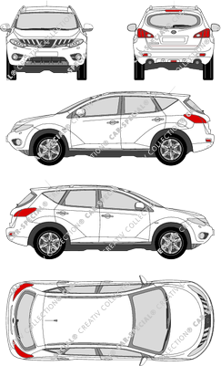 Nissan Murano station wagon, 2009–2016 (Niss_162)