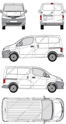 Nissan NV200 van/transporter, 2009–2020 (Niss_188)