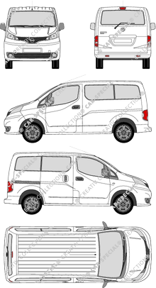 Nissan NV200 minibus, 2009–2020 (Niss_197)