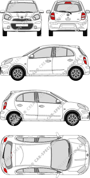 Nissan Micra, 2010–2013 (Niss_201)