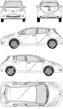 Nissan Leaf, 2010–2017 (Niss_202)