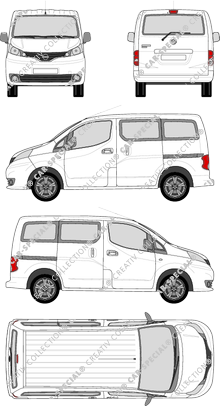 Nissan Evalia, station wagon, 5 Doors, Rear Flap, 2 Sliding Doors (2012)