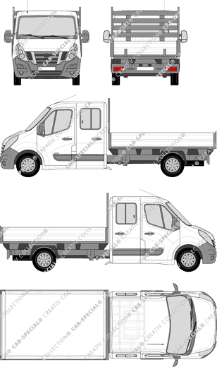 Nissan NV400 catre, 2012–2020 (Niss_241)