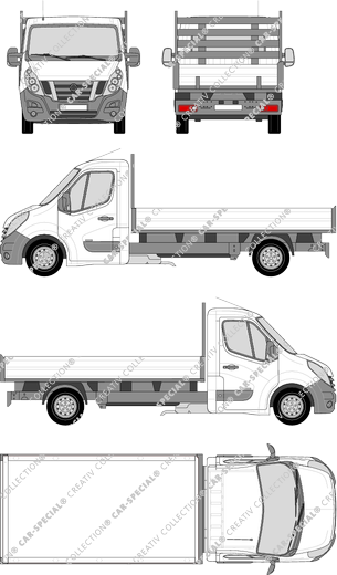 Nissan NV400 pianale, 2012–2020 (Niss_245)