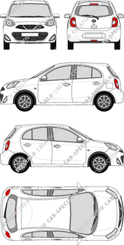 Nissan Micra, 2013–2017 (Niss_247)