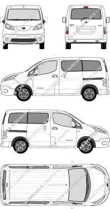 Nissan e-NV200 Evalia, Evalia, microbús, Rear Flap, 2 Sliding Doors (2014)