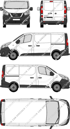 Nissan NV300, van/transporter, L1H1, Rear Wing Doors, 2 Sliding Doors (2017)