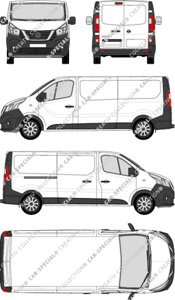 Nissan NV300, furgone, L2H1, Rear Wing Doors, 1 Sliding Door (2017)