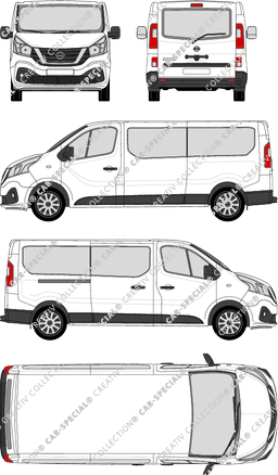 Nissan NV300, minibus, L2H1, Rear Flap, 1 Sliding Door (2017)