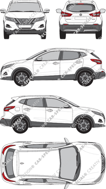 Nissan Qashqai, 2017–2021 (Niss_325)