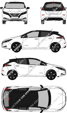 Nissan Leaf, actueel (sinds 2017) (Niss_326)