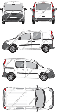 Nissan NV250, furgón, L1H1, ventana de parte trasera, cabina doble, Rear Flap, 2 Sliding Doors (2019)