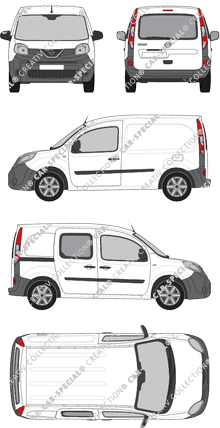 Nissan NV250, Kastenwagen, L1H1, Heck verglast, rechts teilverglast, Rear Flap, 1 Sliding Door (2019)