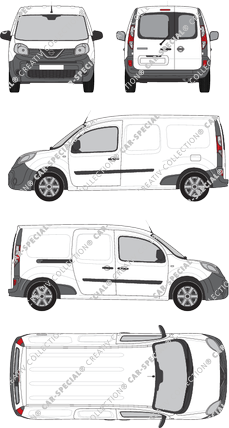 Nissan NV250, van/transporter, L2H1, rear window, Rear Wing Doors, 1 Sliding Door (2019)