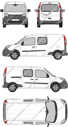 Nissan NV250, furgone, L2H1, vitre arrière, Doppelkabine, Rear Flap, 1 Sliding Door (2019)