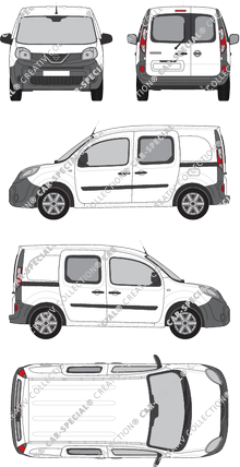 Nissan NV250, furgón, L1H1, ventana de parte trasera, cabina doble, Rear Wing Doors, 2 Sliding Doors (2019)