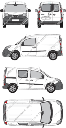 Nissan NV250, Kastenwagen, L1H1, Heck verglast, rechts teilverglast, Rear Wing Doors, 1 Sliding Door (2019)