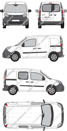 Nissan NV250, furgón, L1H1, Heck verglast, rechts teilverglast, Rear Wing Doors, 2 Sliding Doors (2019)