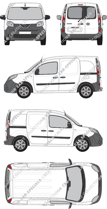 Nissan NV250, van/transporter, L1H1, rear window, Rear Wing Doors, 2 Sliding Doors (2019)