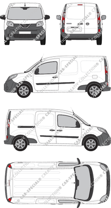 Nissan NV250, fourgon, L2H1, Rear Wing Doors, 1 Sliding Door (2019)