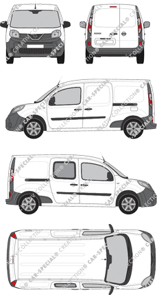 Nissan NV250, van/transporter, L2H1, rechts teilverglast, Rear Wing Doors, 2 Sliding Doors (2019)