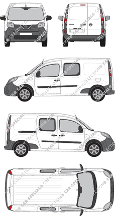 Nissan NV250, van/transporter, L2H1, double cab, Rear Wing Doors, 1 Sliding Door (2019)