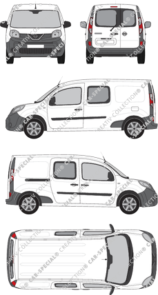 Nissan NV250, Kastenwagen, L2H1, Heck verglast, Doppelkabine, Rear Wing Doors, 1 Sliding Door (2019)