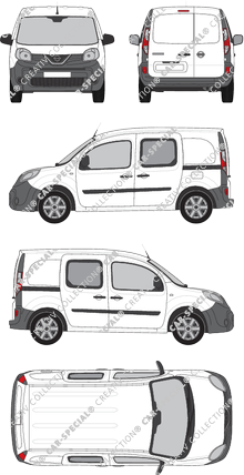 Nissan NV250, van/transporter, L1H1, double cab, Rear Wing Doors, 2 Sliding Doors (2019)