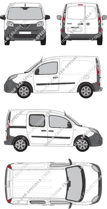 Nissan NV250, van/transporter, L1H1, rechts teilverglast, Rear Wing Doors, 1 Sliding Door (2019)