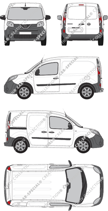 Nissan NV250, van/transporter, L1H1, rear window, Rear Wing Doors, 1 Sliding Door (2019)