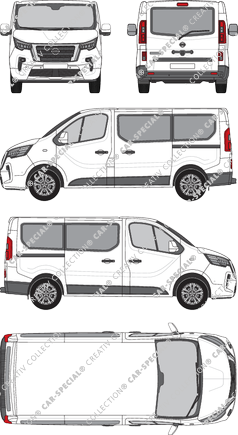 Nissan NV300, minibus, L1H1, Rear Flap, 2 Sliding Doors (2021)