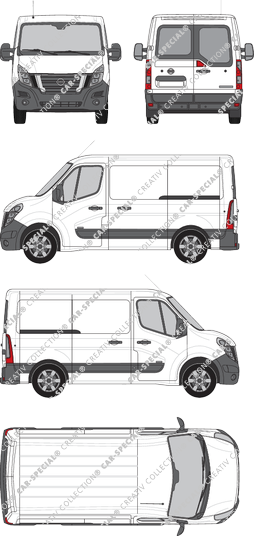 Nissan NV400, FWD, van/transporter, L1H1, rear window, Rear Wing Doors, 2 Sliding Doors (2020)