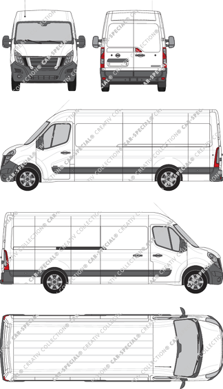 Nissan NV400, RWD, van/transporter, L4H2, Rear Wing Doors, 1 Sliding Door (2020)