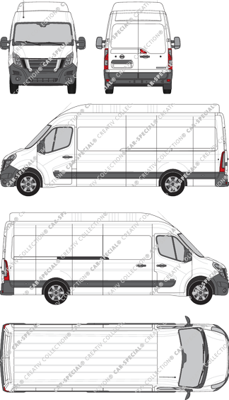 Nissan NV400, RWD, van/transporter, L4H3, Rear Wing Doors, 1 Sliding Door (2020)