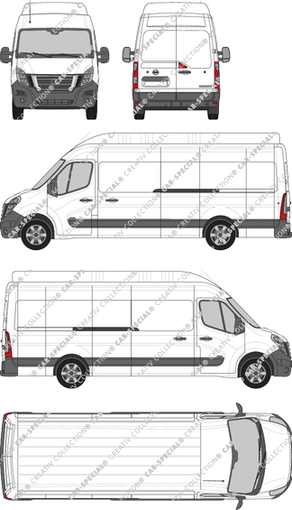 Nissan NV400, RWD, van/transporter, L4H3, Rear Wing Doors, 2 Sliding Doors (2020)