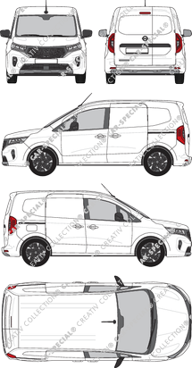 Nissan Townstar, Kastenwagen, Rear Wing Doors, 2 Sliding Doors (2022)