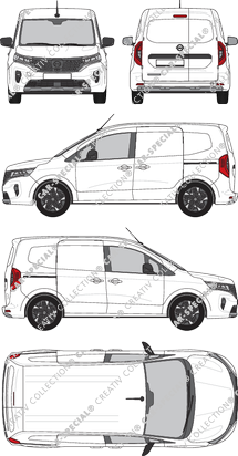 Nissan Townstar EV, fourgon, Rear Wing Doors, 2 Sliding Doors (2022)