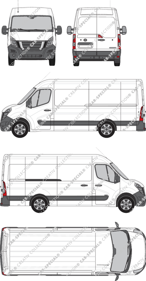 Nissan Interstar, RWD, van/transporter, L3H2, Rear Wing Doors, 1 Sliding Door (2021)