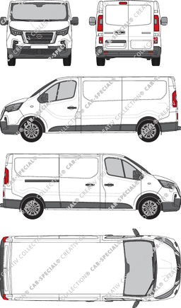 Nissan Primastar, van/transporter, L2H1, Rear Wing Doors, 1 Sliding Door (2021)