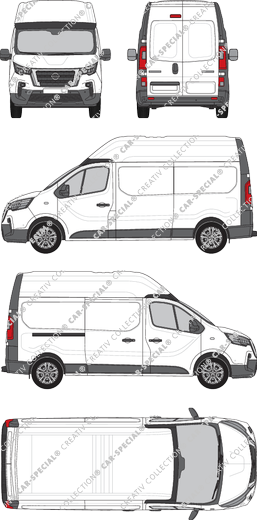 Nissan Primastar, van/transporter, L2H2, Rear Wing Doors, 1 Sliding Door (2021)