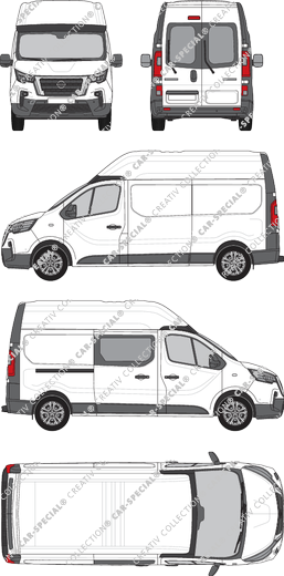 Nissan Primastar, van/transporter, L2H2, Heck verglast, teilverglast rechts, Rear Wing Doors, 1 Sliding Door (2021)