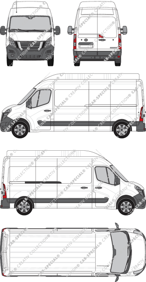 Nissan Interstar, FWD, van/transporter, L3H3, Rear Wing Doors, 1 Sliding Door (2021)