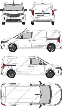 Nissan Townstar Combi, Combi, Rear Flap, 2 Sliding Doors (2022)