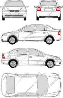 Opel Astra, B, limusina, 4 Doors (1998)